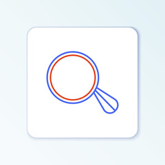 Line Car mirror icon isolated on white background. Colorful outline concept. Vector