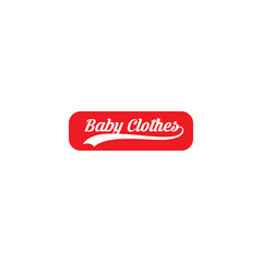 simple baby supply store vector logo