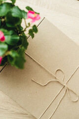 cardboard box on light background