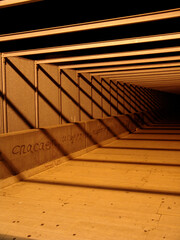 Unterführung, Tunnel, Grafik, Nacht, Lichtspiel, Brücke, Beton, Rom, Architektur, Schatten,...