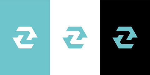 Initials Letter Z Logo Modern Typography Vector Template