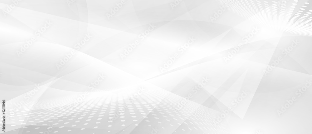 Wall mural abstract white background poster with dynamic. technology network vector illustration.