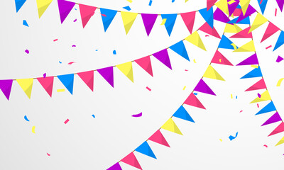 Obraz premium flag colorful concept design template holiday Happy Day, background Celebration Vector illustration.