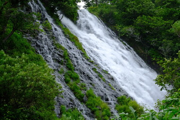 Oshin-Koshin falls in Hokkaido Japan