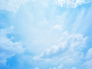 sky and cloud background with a blue colored