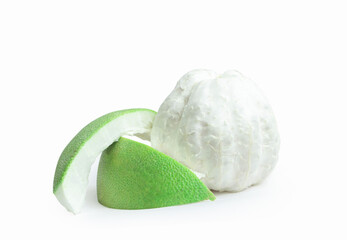 pomelo fruit (Thailand Siam ruby pomelo) isolate on white background.