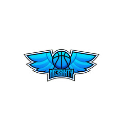 basket wing ilustration abstract logo design 