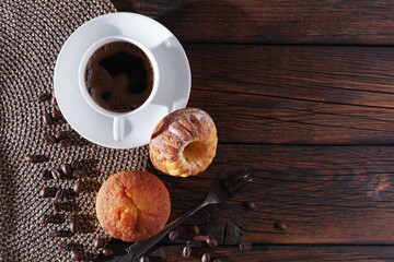 Coffee and delicious cupcakes