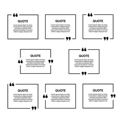 Set of quote box frames