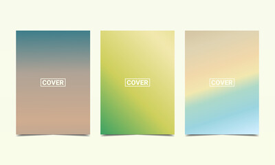Obraz premium Set of abstract background with beautiful gradation color. Colorful background for poster flyer banner backdrop. Illustration vector