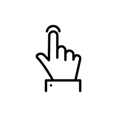 Click cursor icon isolated on transparent background. Vector hand pointer symbol.