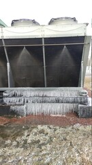 Cooling system for industrial heat exchangers. Industrial fan cooling tower.
