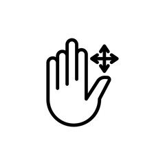 interactivity icon vector from virtual reality collection. Thin line interactivity outline icon vector illustration