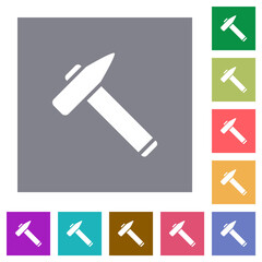Old hammer square flat icons