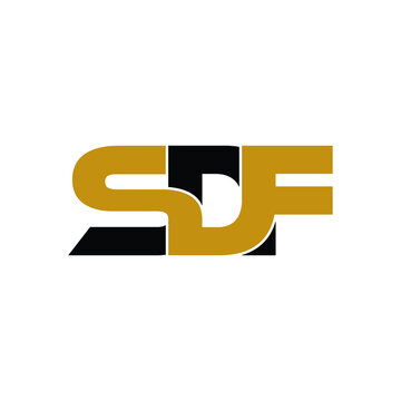 SDF letter monogram logo design vector