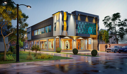 Obraz premium Modern home designs 3d rendering