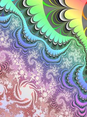 The best trend prints, rainbow abstract pattern with graphic elements, rainbow-a symbol of mutual help between people, fractal pattern