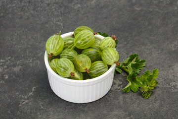 Fresh ripe green sweet gooseberry