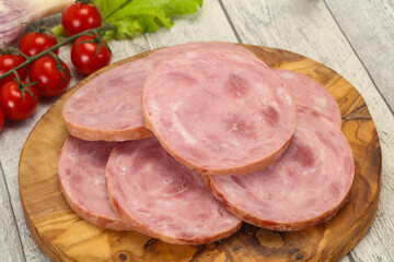 Natural ham made from pork