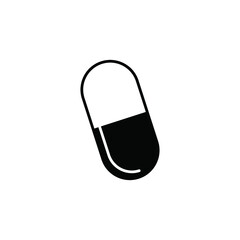 pills icon, stock illustration flat design style