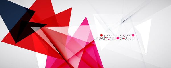 Geometric abstract background. Color triangle shapes. Vector illustration for covers, banners, flyers and posters and other designs