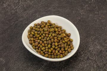 Vegetarian cuisine - dry green lentil