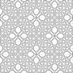 Geometric vector pattern with triangular elements. Seamless abstract ornament for wallpapers and backgrounds. Black and white colors. 