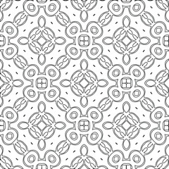 Geometric vector pattern with triangular elements. Seamless abstract ornament for wallpapers and backgrounds. Black and white colors. 