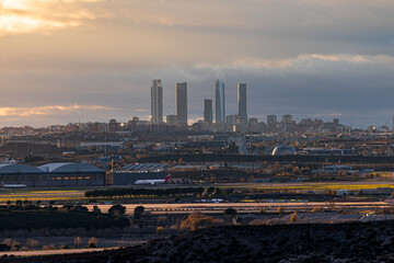 Madrid, paisaje, cuatro torres 
