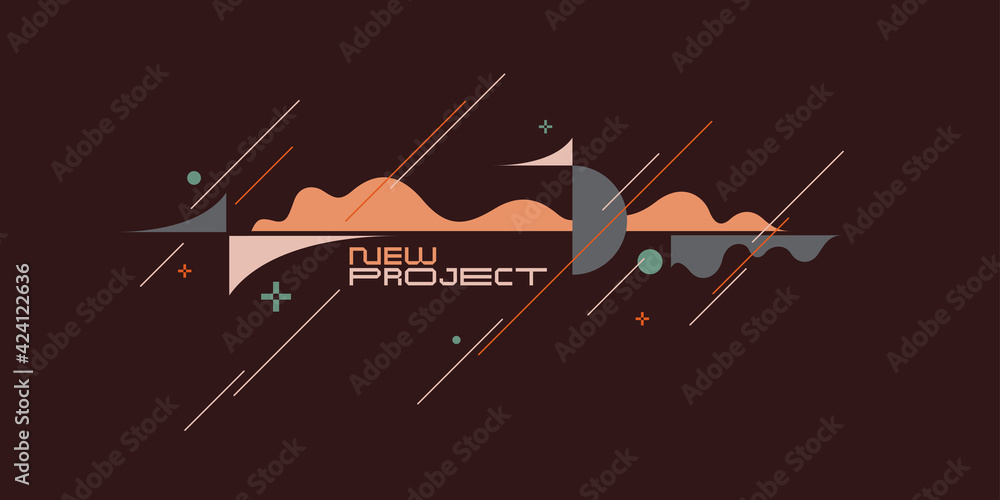 Poster modern backgrounds with abstract elements and dynamic shapes. compositions of colored spots. vector 