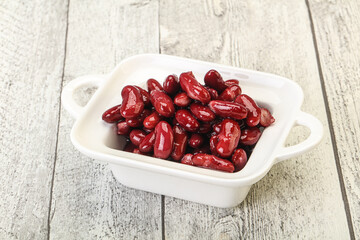 Canned red Kidney in the bowl