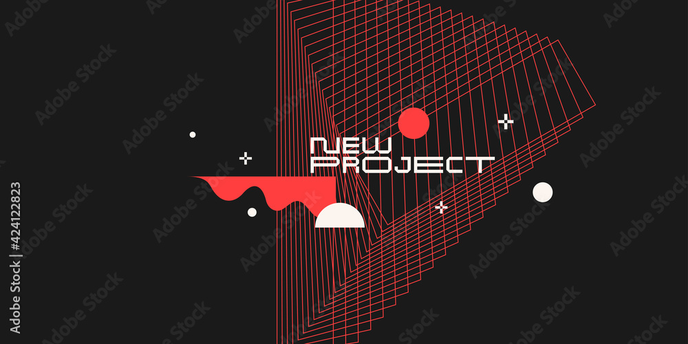 Poster abstract background with geometric shapes. vector template