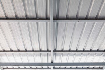 Steel roof sheet structure for outdoor parking lot pattern and background