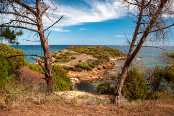 Fototapeta na wymiar Sardegna del Sud, splendida costa di Domus de Maria, Italia