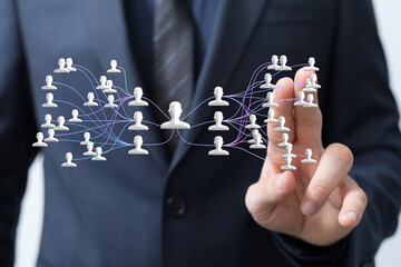 hierarchy connection team group digital