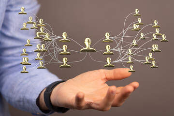 hierarchy connection team group digital