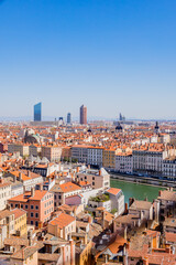 Obraz premium Vue de Lyon depuis Fourvière