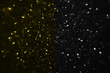 Yellow and gray bokeh blurred abstract background.