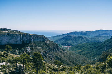 view from the top of a mountain in catalonia.
