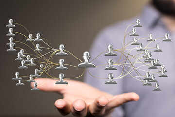 hierarchy connection team group digital