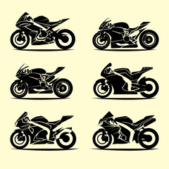 Obraz premium Sport motorcycle moto technic drawing. vector icon