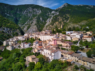 Fototapeta na wymiar Aerial View of Aversa degli Abruzzi, Abruzzo, Italy