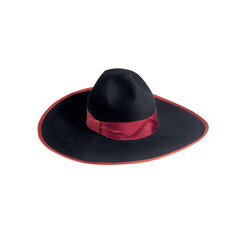 Elegant Mexican style Sombrero for women and men. Studio shoot.