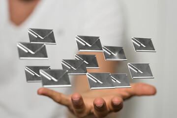 Network Communications with email symbol.