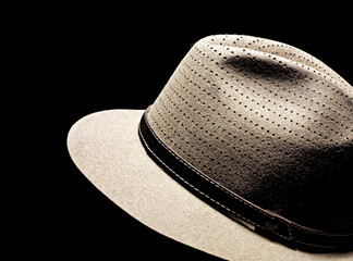 Elegant hats for man for all seasons. Studio shoot.