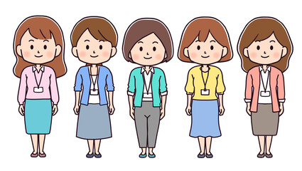 働く若い女性たち