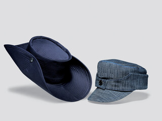 Elegant hats for man for all seasons. Studio shoot.