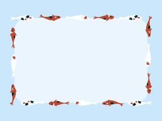 錦鯉の爽やかフレーム