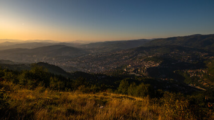 Obraz premium sunset in the mountains