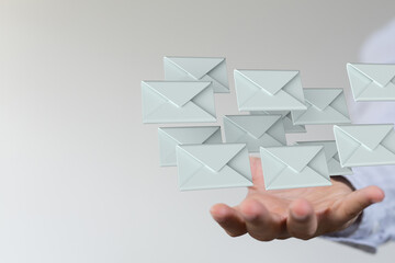 email marketing concept, send e-mail or newsletter.